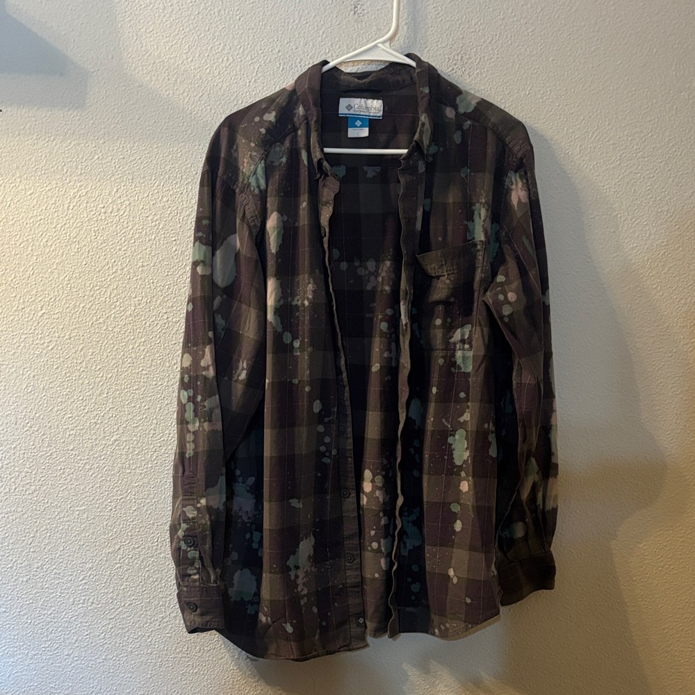 Columbia Dark Plaid Shirt